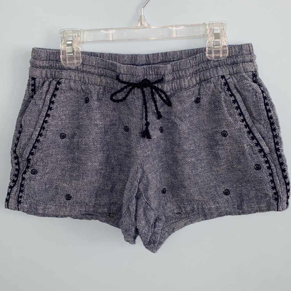 Old Navy denim blue w/dark blue embroidery shorts